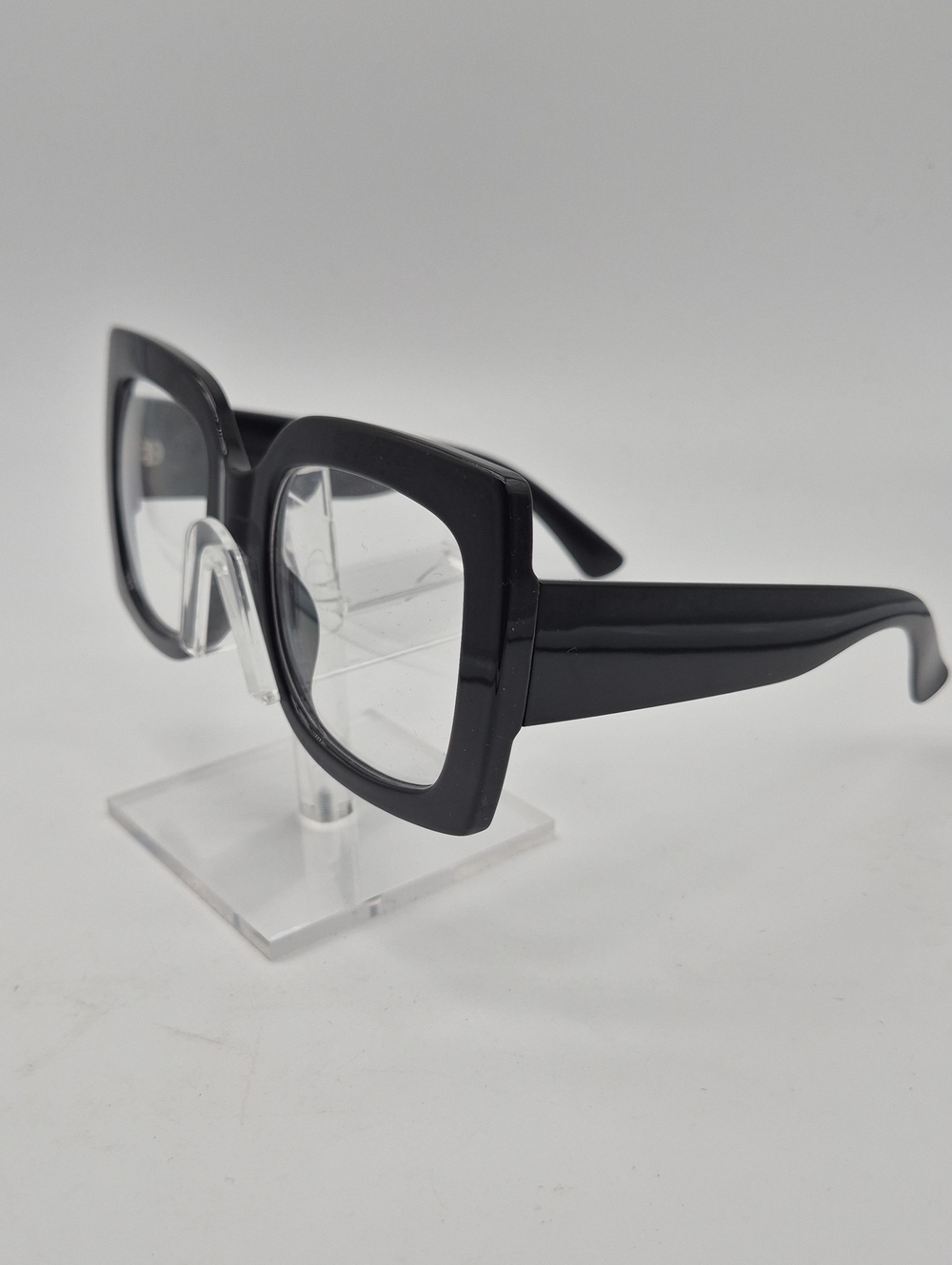 Black Oversized Square Women's Eyeglass Frames